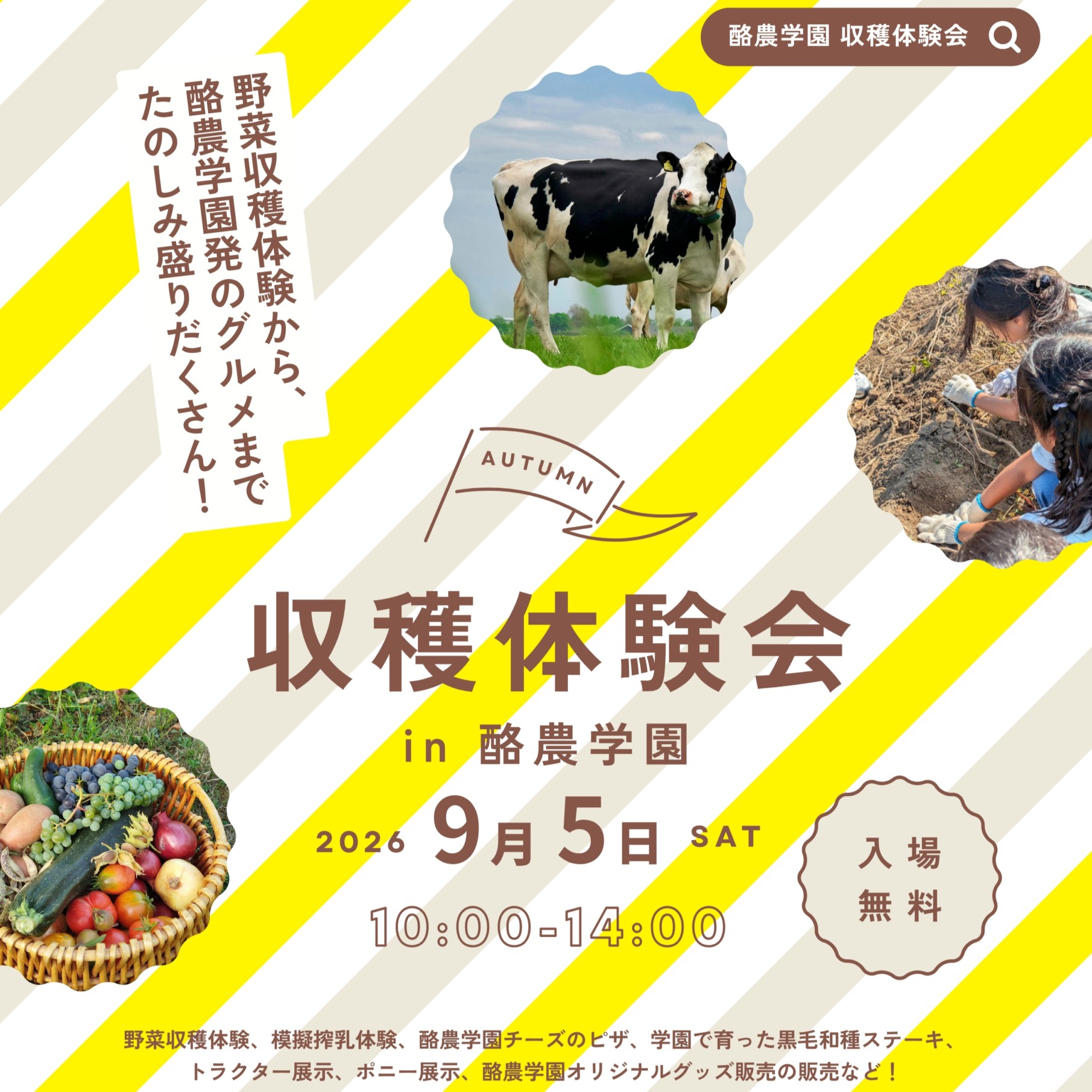 収穫体験会 in 酪農学園